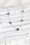 316L Steel Chain Silver Color Navy Blue Baby Boy Clover Women's Necklace - 2