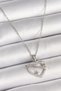 316L Steel Silver Color Chain Zircon Stone Heart Model Star Detail Women's Necklace