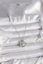316L Steel Silver Color Chain Zircon Stone Heart Figure Rose Detail Women's Necklace - 2