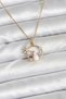 316L Steel Chain Gold Zircon Stone Christmas Themed Women's Necklace