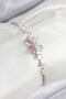 Brass Zircon Stone Butterfly Model Silver Color Women's Bracelet