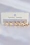 Brass Gold Color Heart Model Earring Set