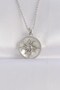 316l steel chain silver color oval design sun necklace