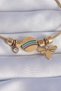 316L Steel Gold Color Zircon Stone Rainbow Design Dragonfly Bracelet - 2