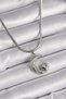 316L Steel Silver Color Italian Chain Zircon Stone Halil Figure Heart Detail Women's Necklace