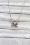 316L Steel Chain Silver Color Purple Butterfly Model Women's Necklace
