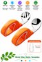 Orange Color Figured Premium Children's Bpa-Free Silicone Handle Stainless Steel Tip Fork-Spoon, S. Box