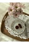 49X35Cm Embroidered Cut-Out Hole Tray Cover. Oval Peony Model - 4