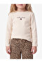 Ribbed Long Sleeve Crew Neck Printed Cotton T-Shirt - 2