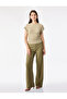 Bürümcük Fabric High Waist Loose Straight Leg Pants