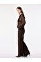 Layered Ruffle Tulle Lace-Up V-Neck Long Sleeve Tulle Blouse - 3