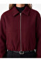 Long Sleeve Zippered Bomber Jacket with Pockets - 5