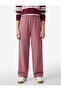 Elastic Waist Viscose Blend Wide Leg Trousers - 3