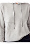 Modal Fabric Long Sleeve Hooded Oversize Sweatshirt with Kangaroo Pocket - 4