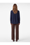 Long Sleeve Classic Collar Buttoned Satin Shirt - 3