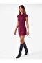 Hakim Collar Short Sleeve Regular Fit Embroidered Bodycon Mini Dress - 3