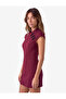 Hakim Collar Short Sleeve Regular Fit Embroidered Bodycon Mini Dress - 2