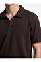 Regular Fit Short Sleeve Pique Fabric Cotton Polo Neck T-Shirt - 4