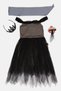 Kids Girl Zombie Prom Queen Costume, Black - 2