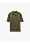 Regular Fit Short Sleeve Cotton Polo Neck T-Shirt - 5