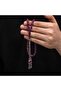 Silver Tassel Clamping Amber Prayer Beads