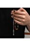 Silver Tassel Clamping Amber Prayer Beads - 2