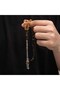 Silver Tassel Clamping Amber Prayer Beads - 4