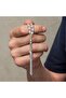 Silver Barley Cut Striped Men's Prayer Beads - 3