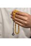 Silver Kazaz Tasseled Tight Amber Rosary - 4