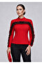 Di̇va Plus Size Lycra Flexible Fabric Organza Ruffled Blouse