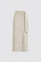 Natural Noli Linen Wrap Skirt - 4