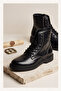 Spanish Leather Zippered Laced Waterproof Double Layer Top Quality Boots Boots - 5