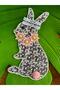 25X12 CM Woven EMBELLISHED RABBIT PATTERN SEWING CLOTHING ACCESSORY