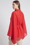 Drawstring Raglan Sleeve Tunic Y0150 - Red - 4
