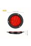 Red 1pc 16LED Round Tail Lights 10-30v Ip67 Waterproof Truck Trailer Tail Stop Turn Brake Lights Car - 2