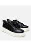 Men's Leather Black Light Sole Sports Shoes - 2