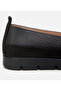 Women's Leather Black Loafer - 3