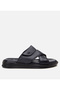 Men's Leather Navy Blue Adjustable Slippers