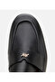 Genuine Leather Black Women's Loafer - 4