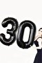 Black 30 Number Foil Balloon 80 cm - 4