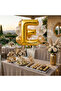 Letter E Foil Balloon Gold Color (100 cm) - 3