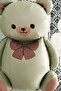 Teddy Bear Foil Balloon with Pink Bow Tie - 4