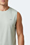 Hazzar I Men's Sleeveless Light Green T-Shirt - 2