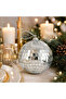 Christmas Pine Tree Ornament Mirrored Disco Ball 10 cm - 4