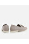 Women's Leather Gray Loafers - 3