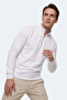 Kivo I Men's White Sweatshirt with Stand Collar and Zipper - 4
