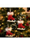 Christmas Tree Ornament Set of 3 Red Ice Skates 12 cm