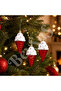 Christmas Tree Ornament Red Ice Cream Cone 3-Piece Set - 3