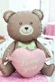 Heart Motif Bear Balloon Sitting Model - 4