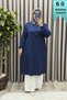 Women's Hijab Clothing Plus Size Single Color Drawstring Tunic